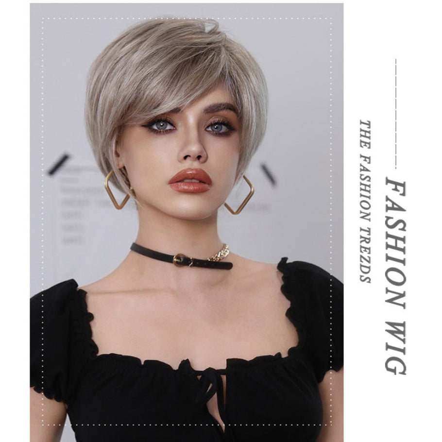 Elf Layered Platinum Short Wig