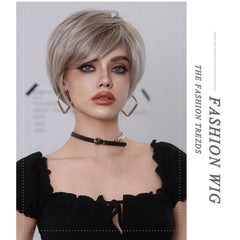 Elf Layered Platinum Short Wig