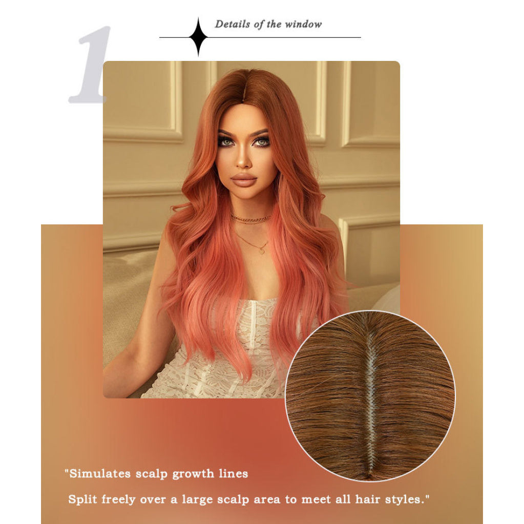 Halloween Ombre Pink Wavy Wig