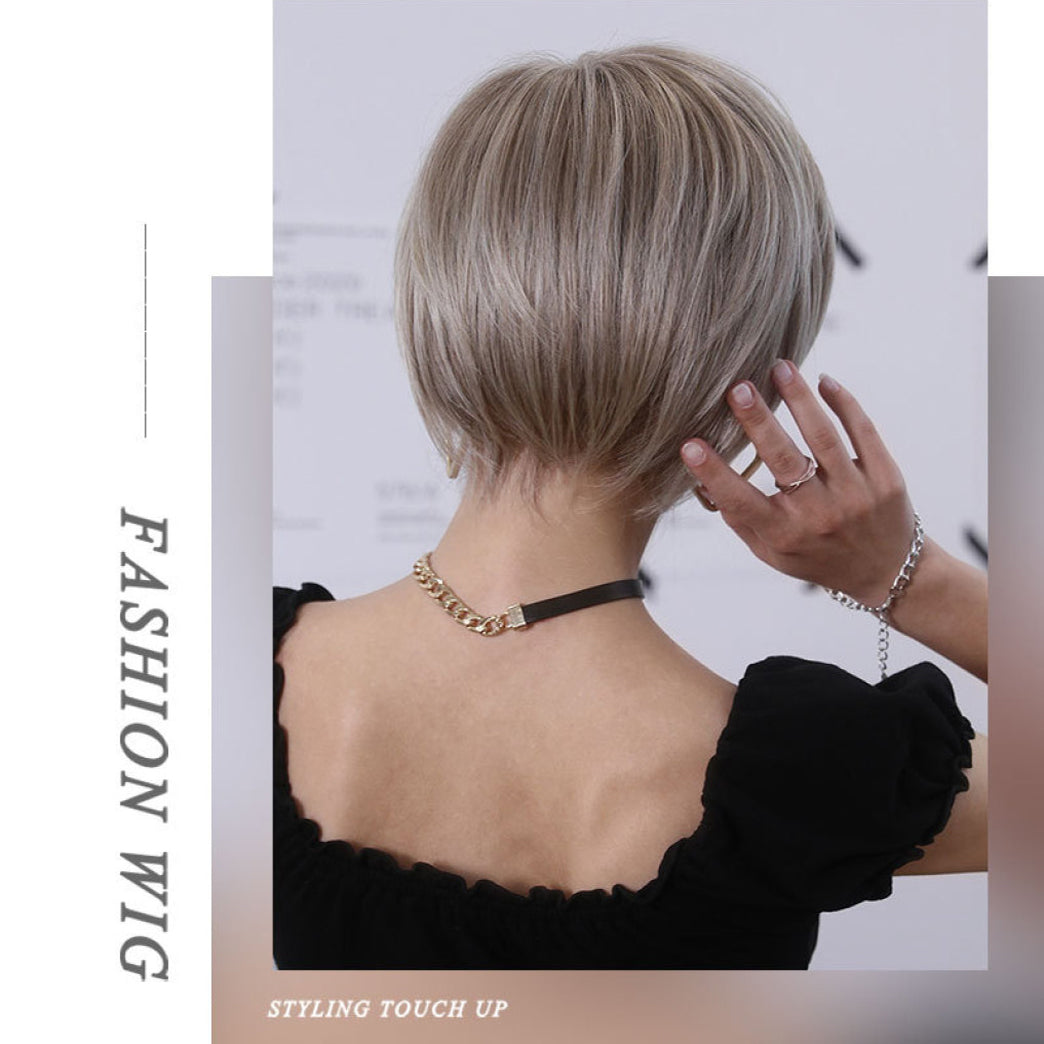 Elf Layered Platinum Short Wig