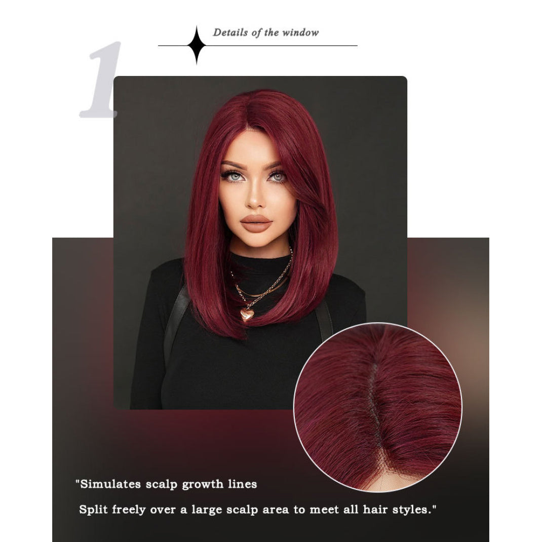 Lace Front Hand-Woven Crimson Wig