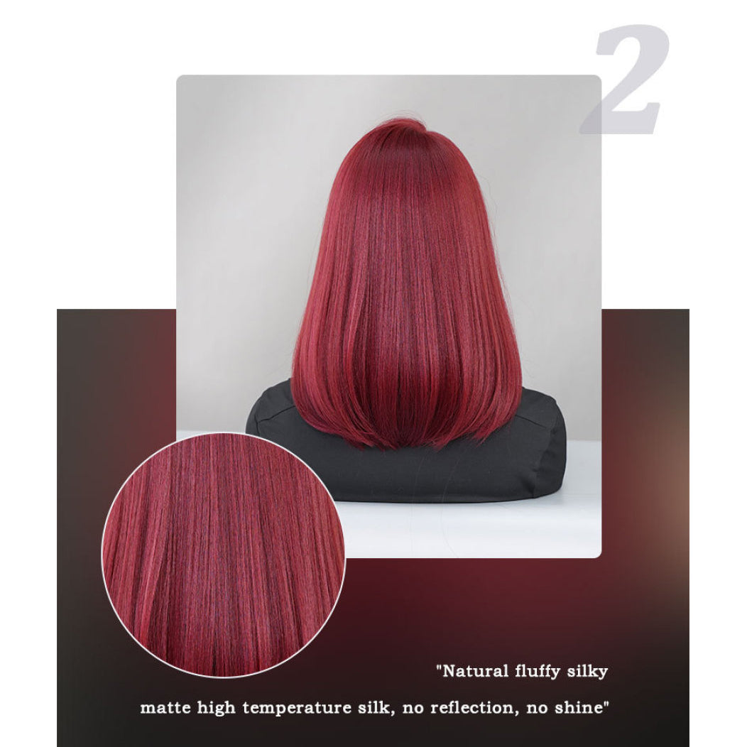 Lace Front Hand-Woven Crimson Wig