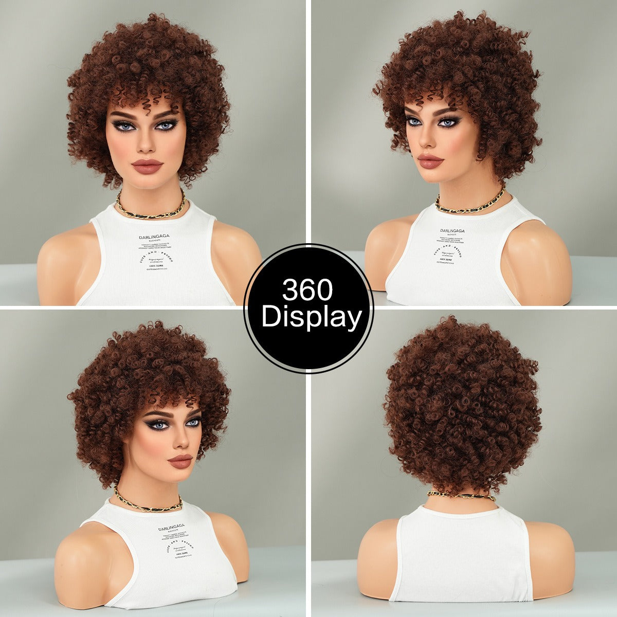 Elf Spring Coil Brown Short Wig