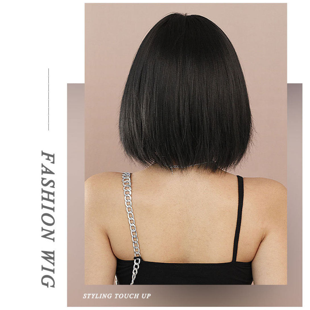 Short Straight Bob Black Wig