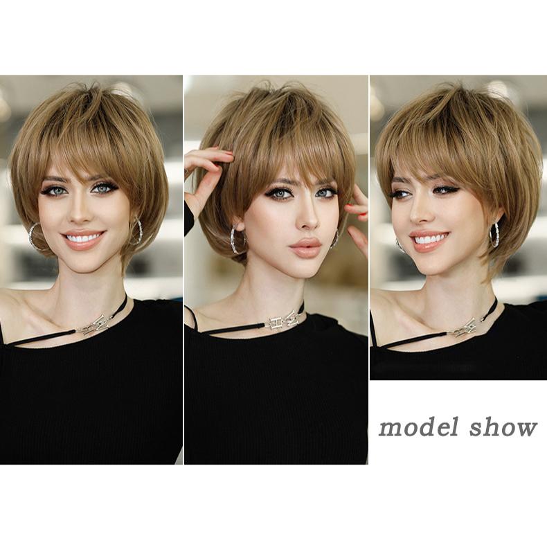 Elf Layered Light Gold Short Wig