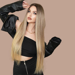 Blonde Long Straight Wig