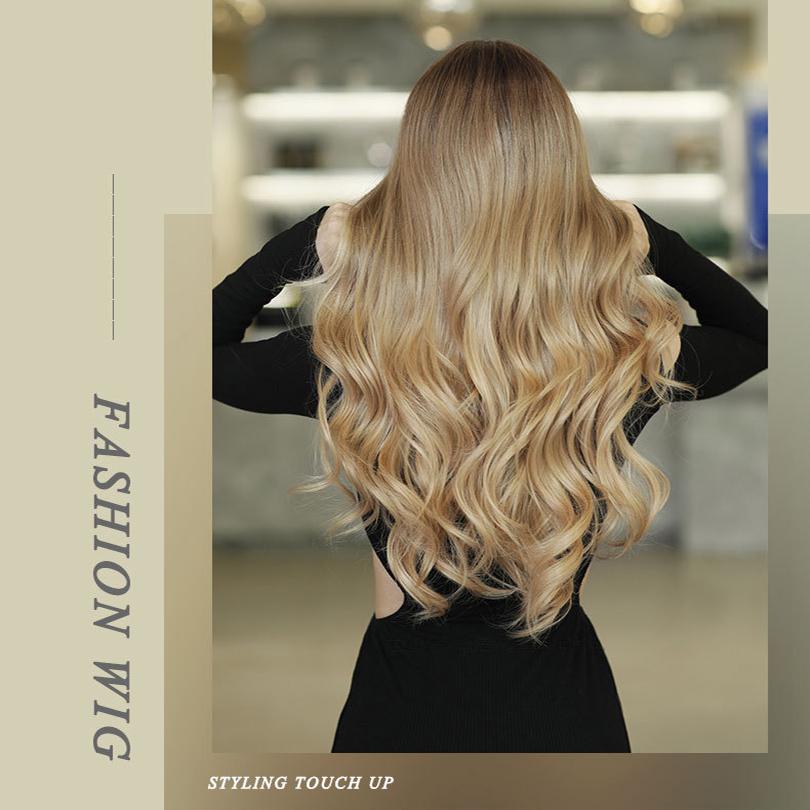 Golden Brown Ombre Curly Wig