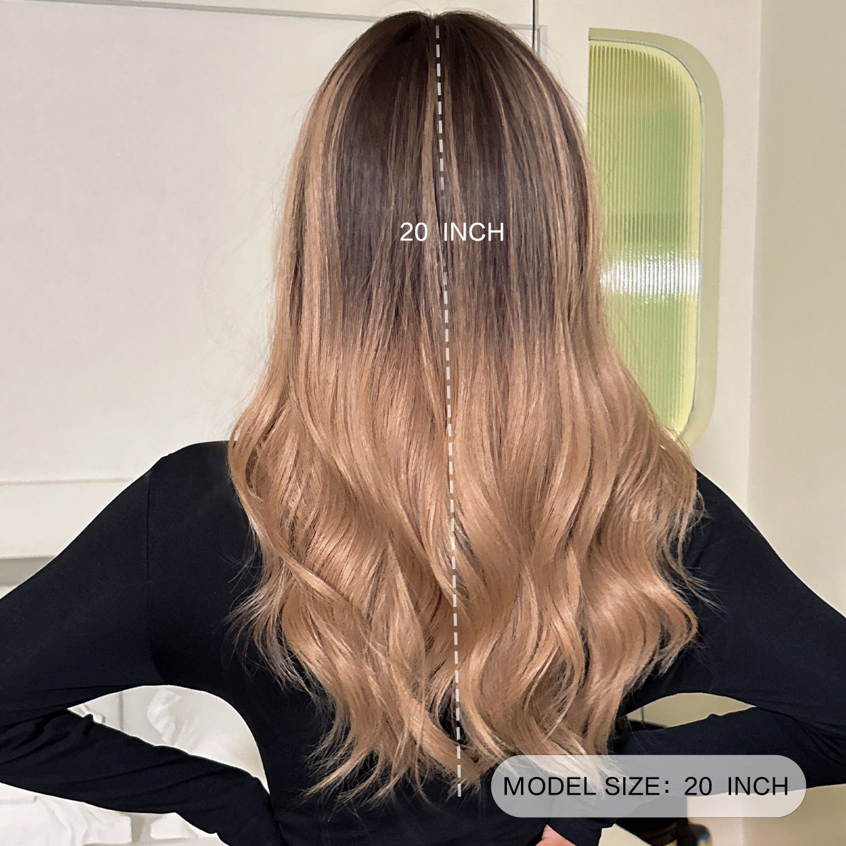 Long Wave Brown Gold Wig