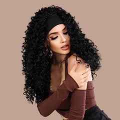 Headband Black Small Circle Wig