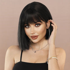 Short Straight Bob Black Wig