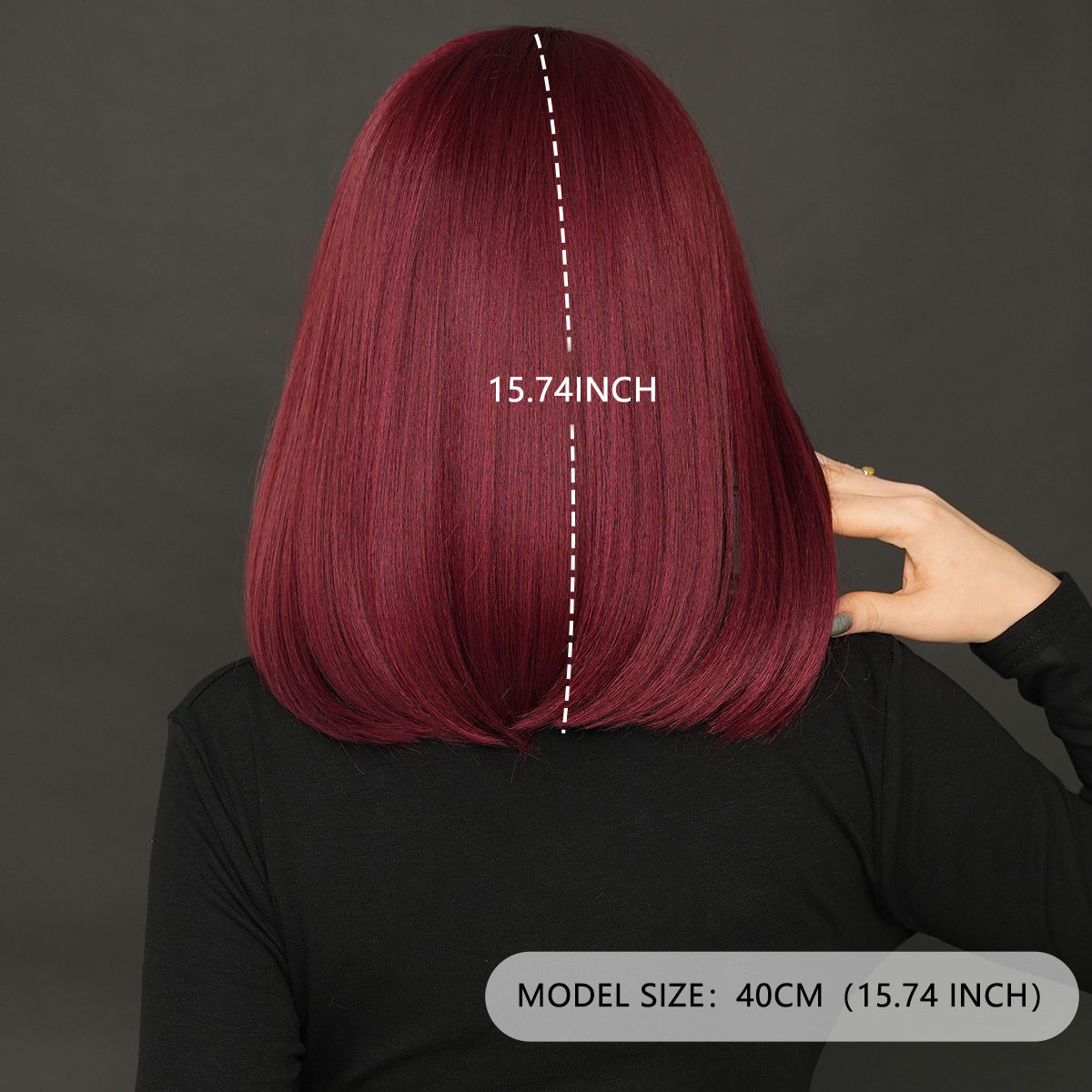 Lace Front Hand-Woven Crimson Wig