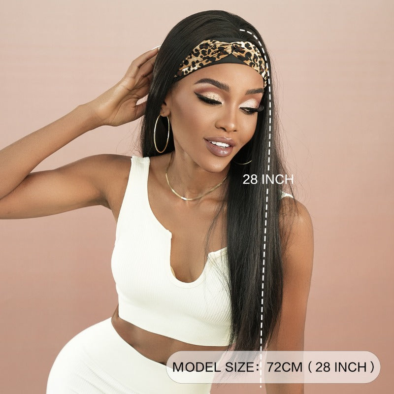 Black Headband Wigs