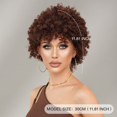 Elf Spring Coil Brown Short Wig