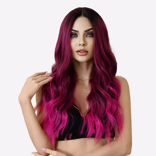 Lace Hand-woven Rose Pink Ombre Wig