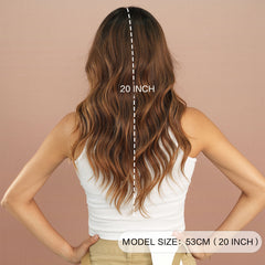 Ombre Brown Long Wave Wig