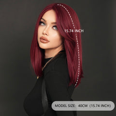 Lace Front Hand-Woven Crimson Wig