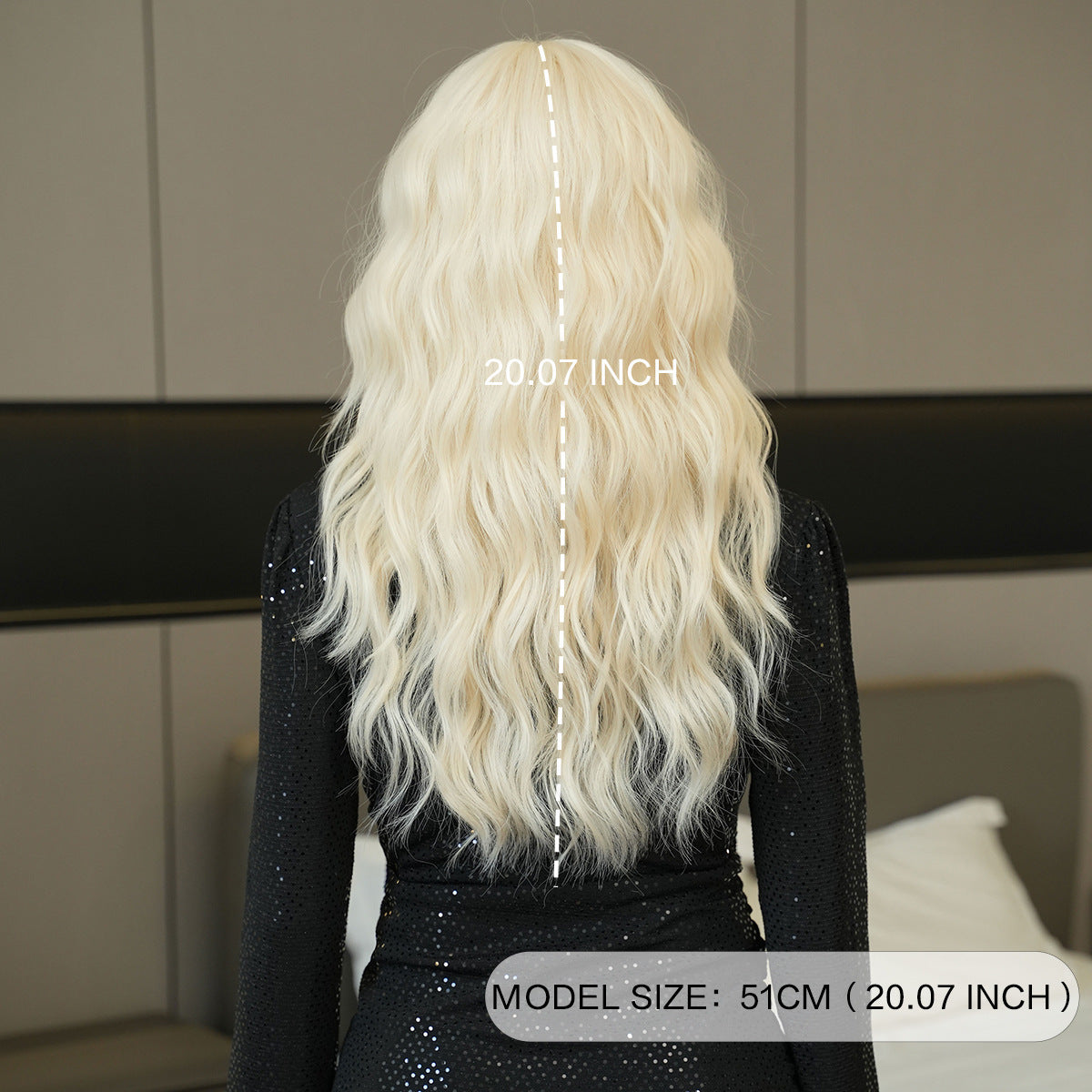 Mid-length Platinum Wig