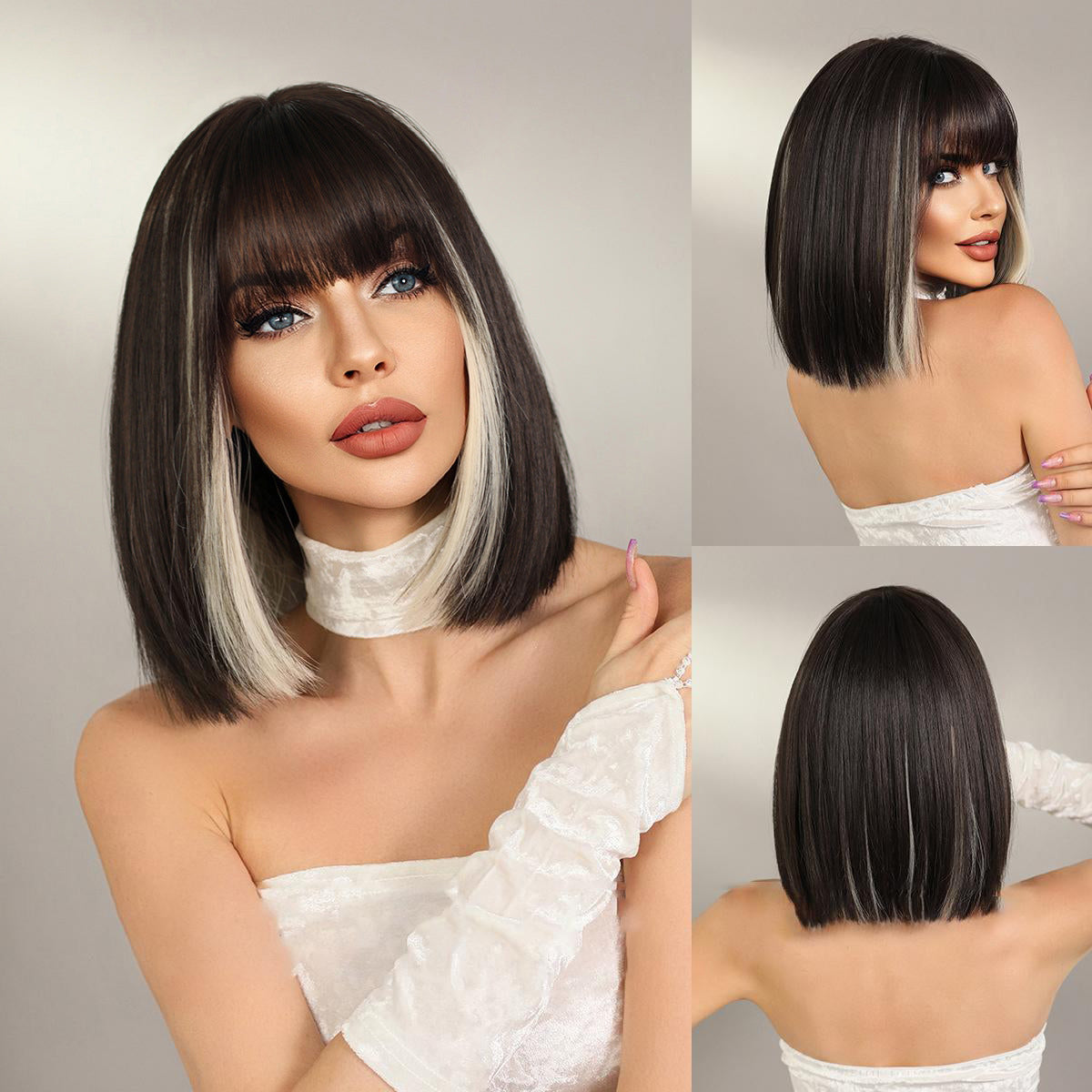 JK Bob Black Shoulder-length Wig