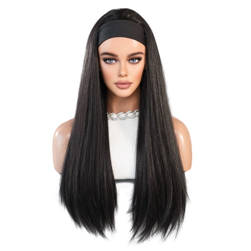 Black Headband Wigs