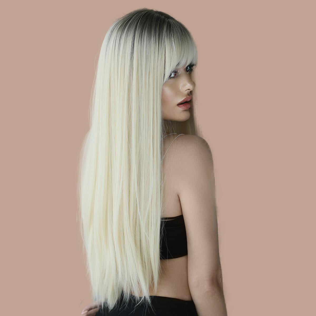 Platinum Long Straight Wig