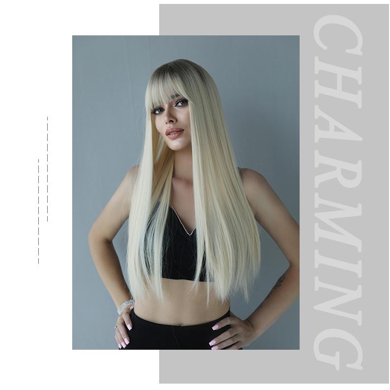 Platinum Long Straight Wig