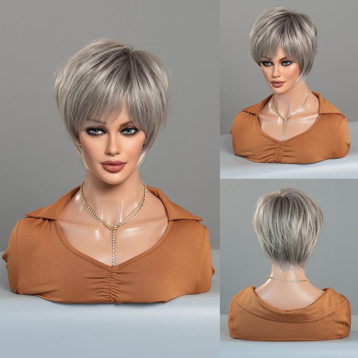 Elf Layered Platinum Short Wig