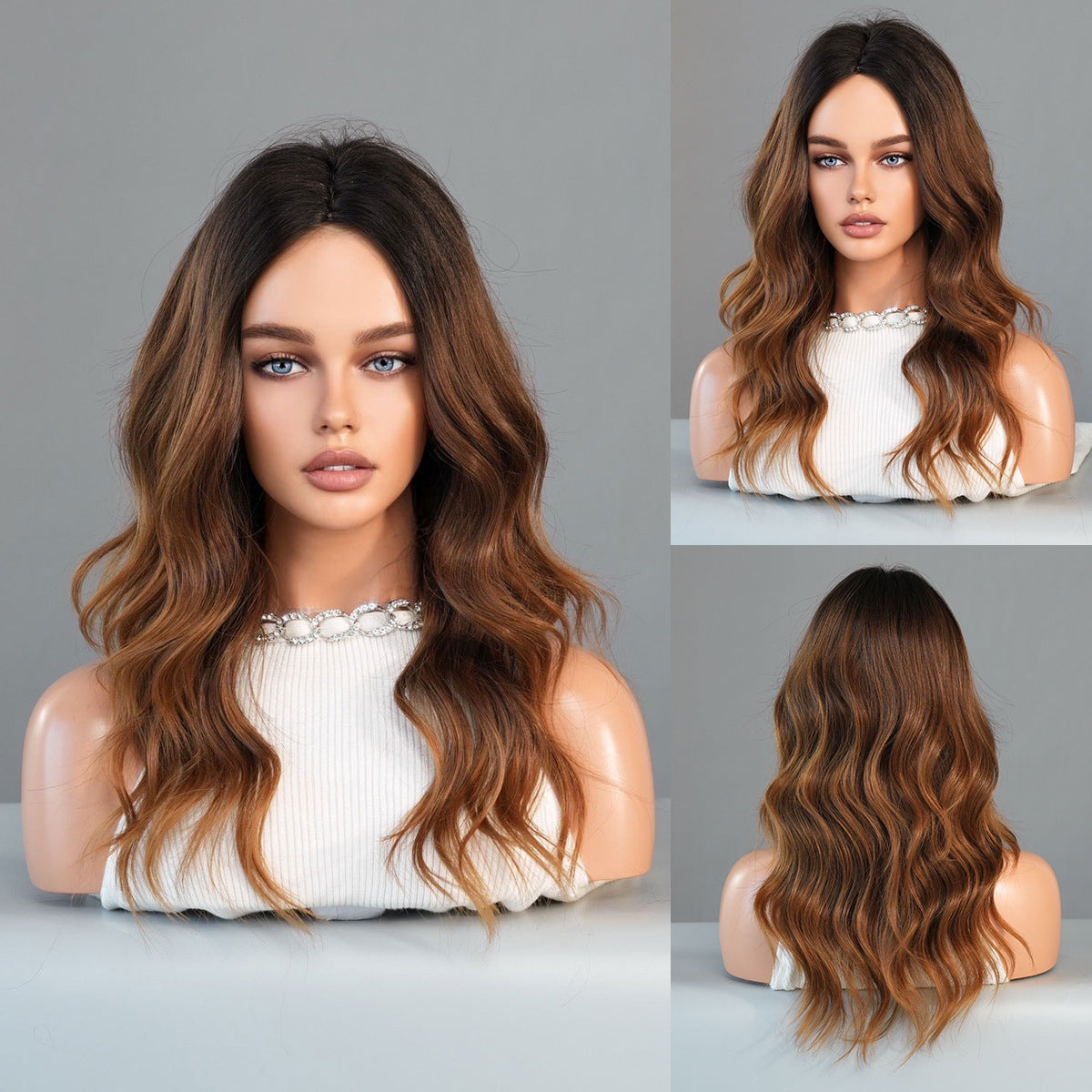 Ombre Brown Long Wave Wig