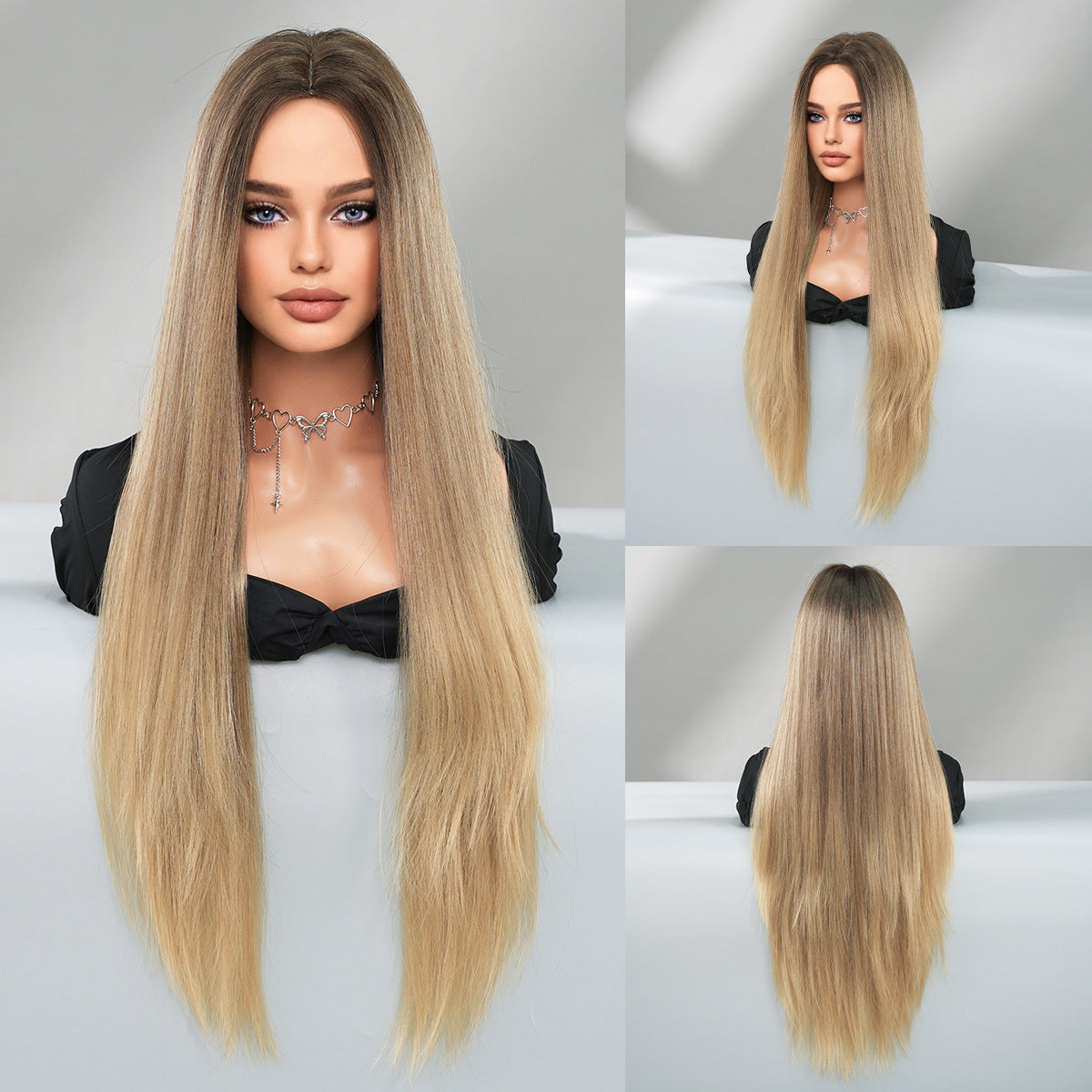 Blonde Long Straight Wig