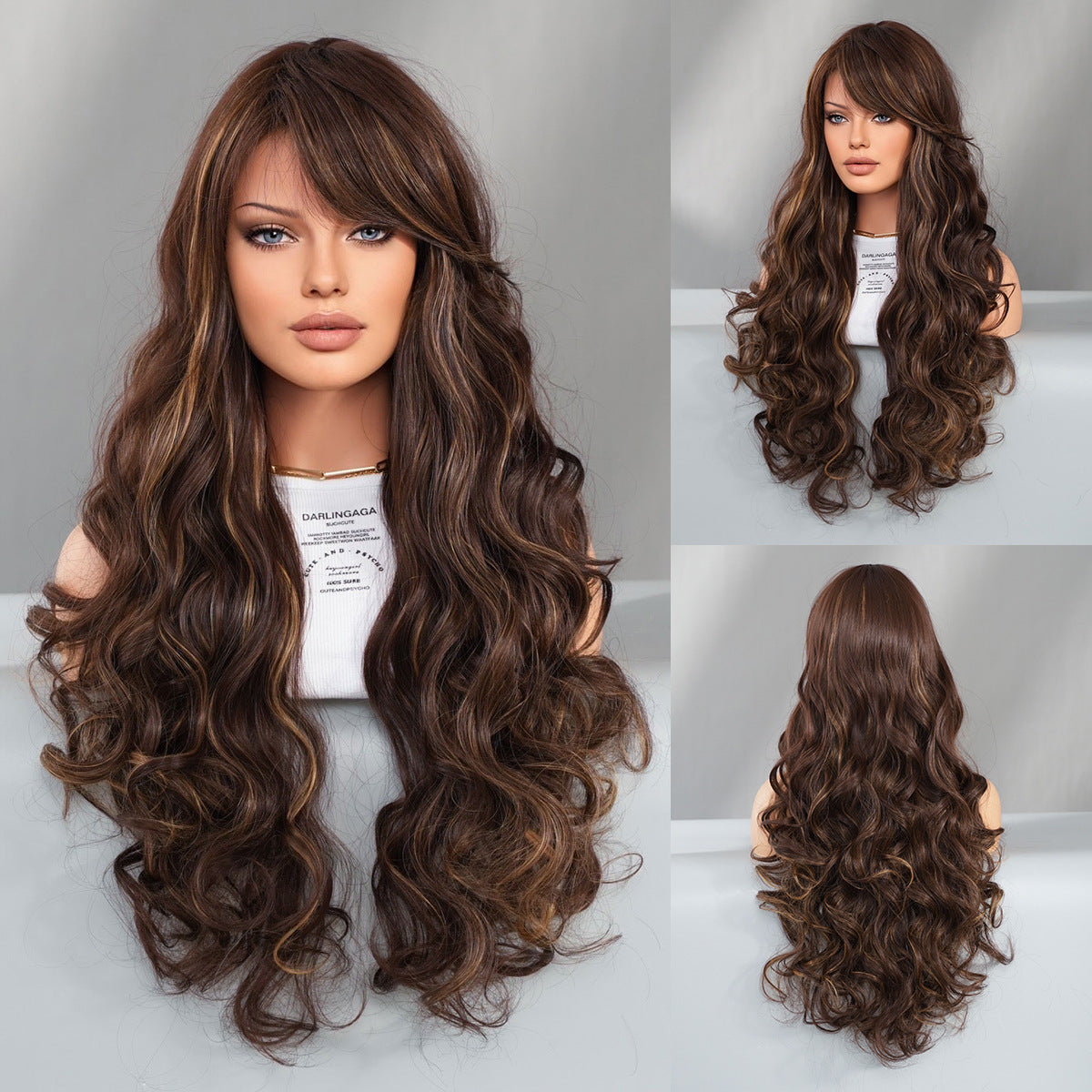 Red-Brown Long Wavy Wig