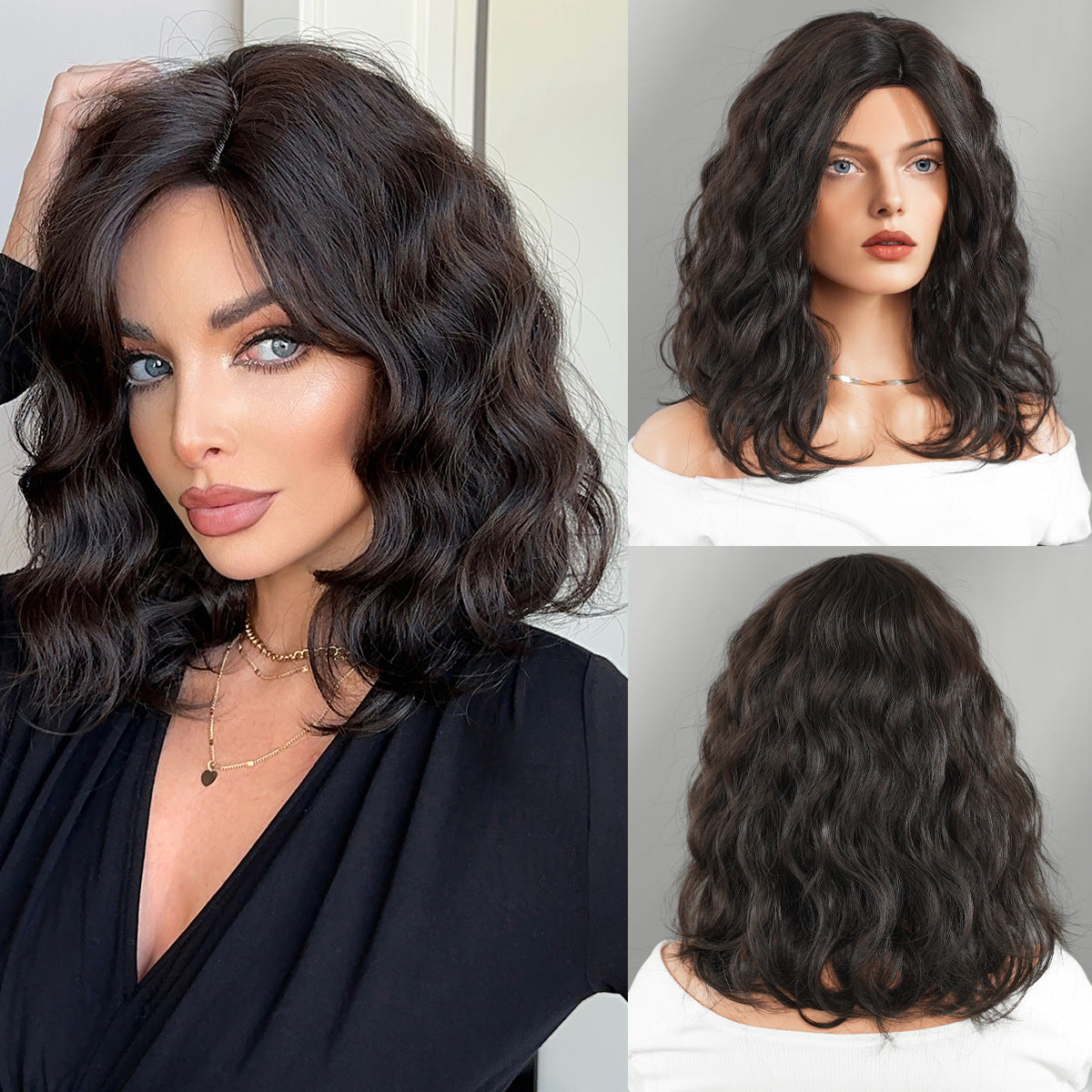 Age-Reducing Black Short Curly Wig