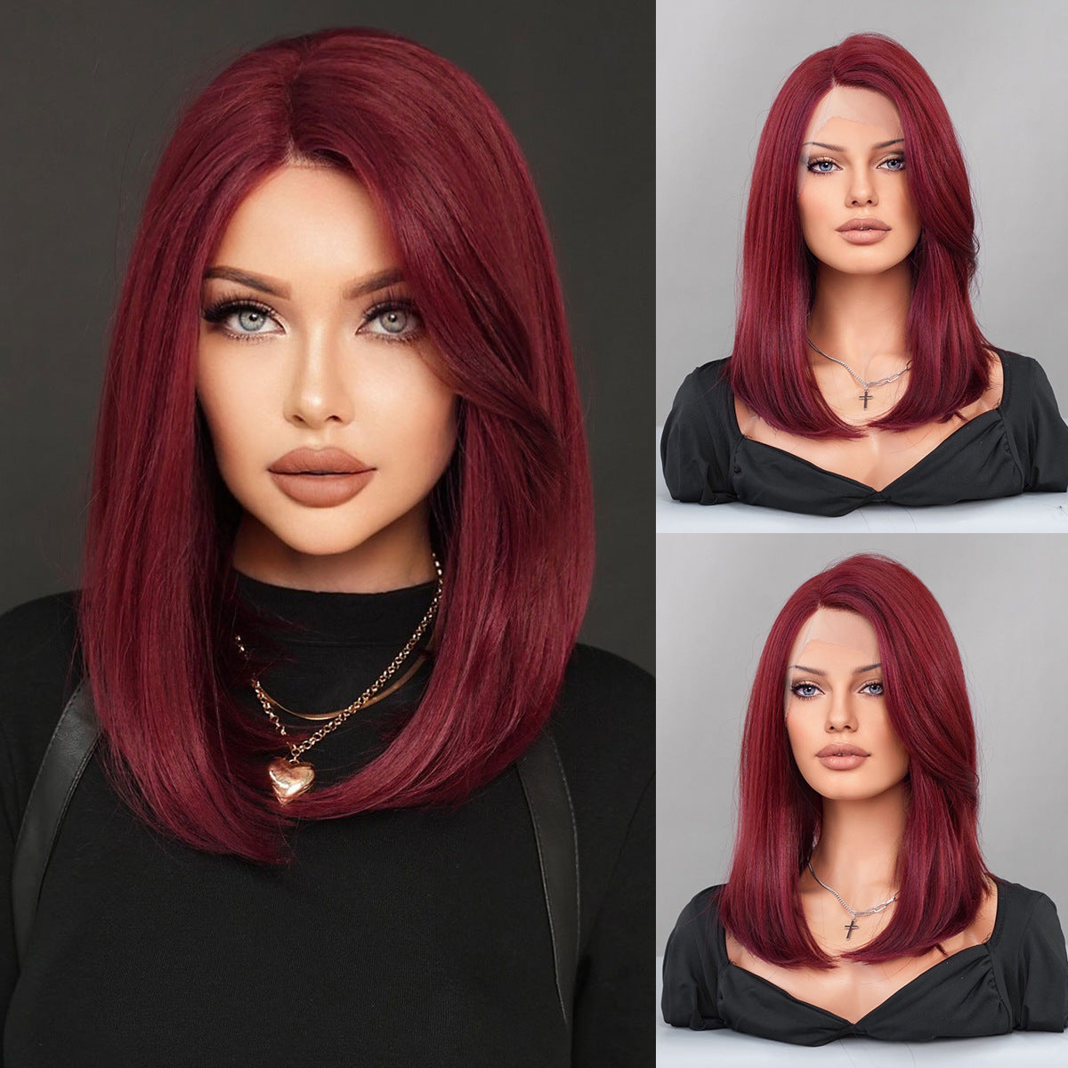 Lace Front Hand-Woven Crimson Wig