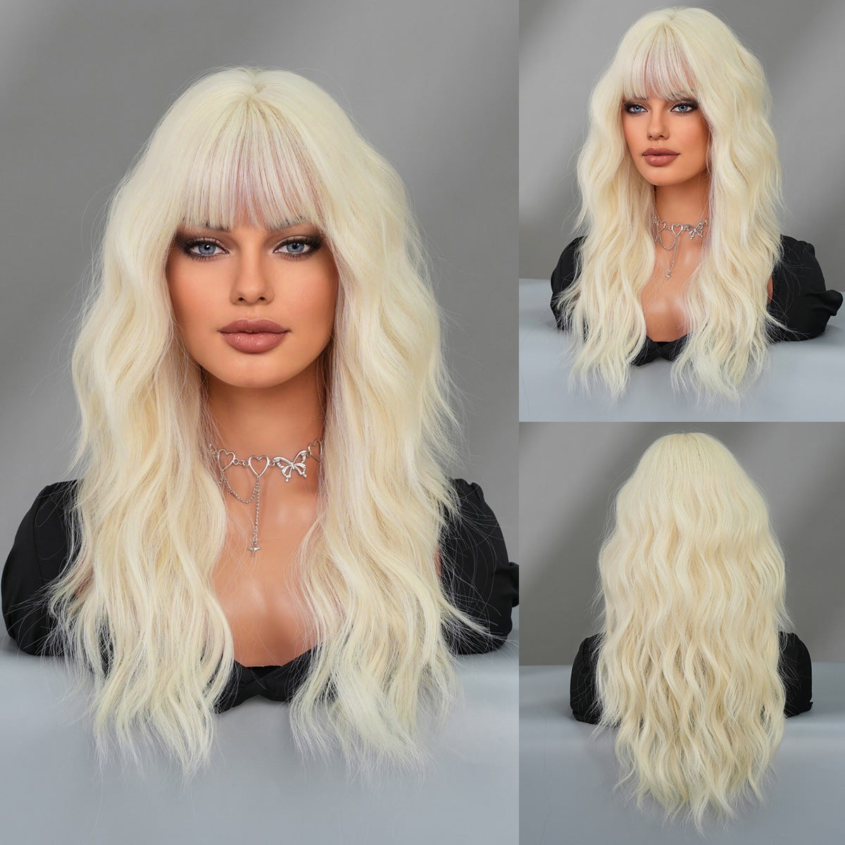 Mid-length Platinum Wig