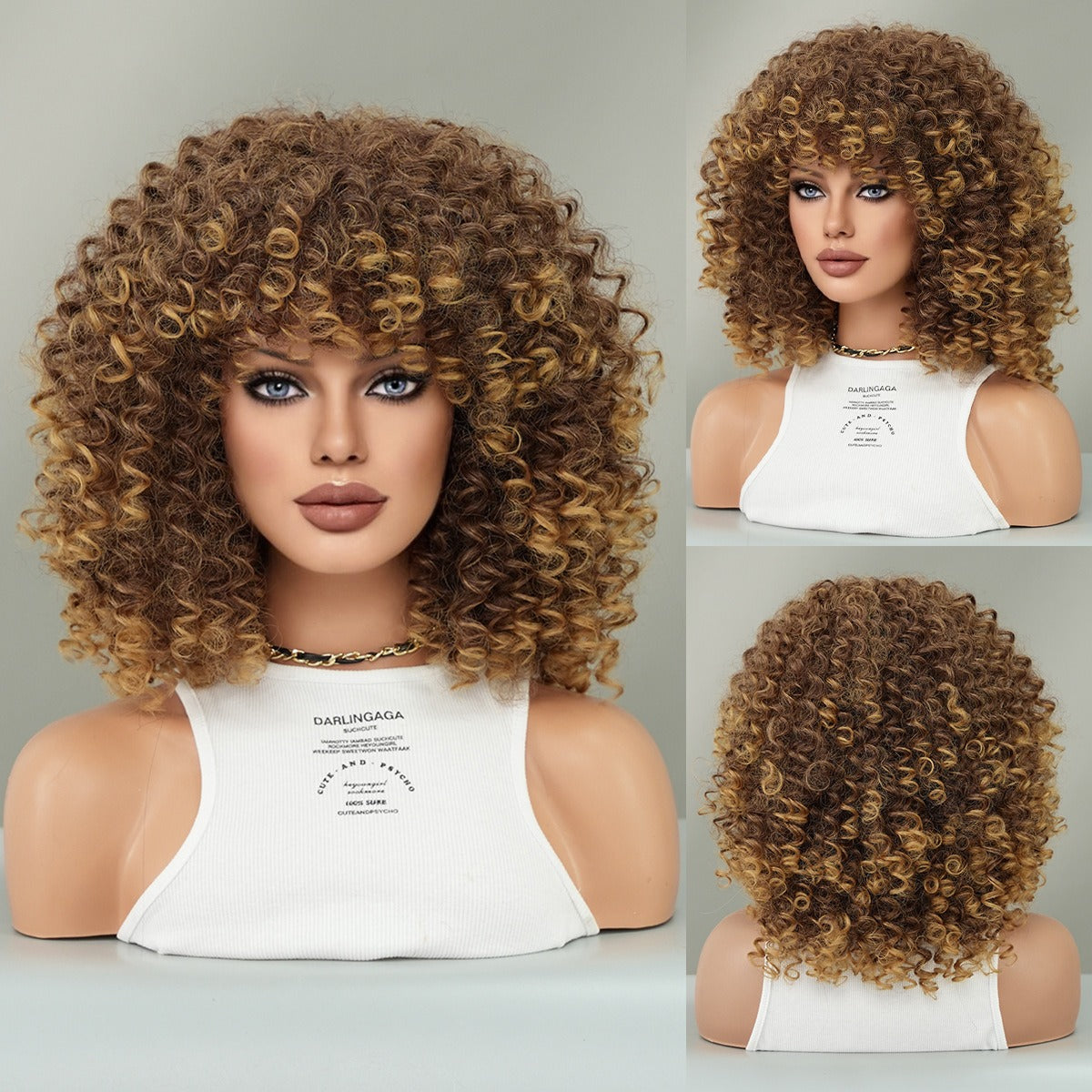 Elf Spring Coil Golden Brown Wig