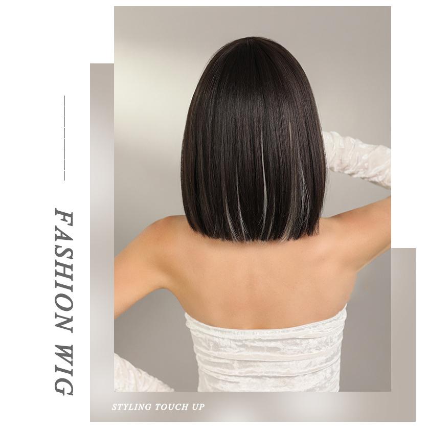 JK Bob Black Shoulder-length Wig