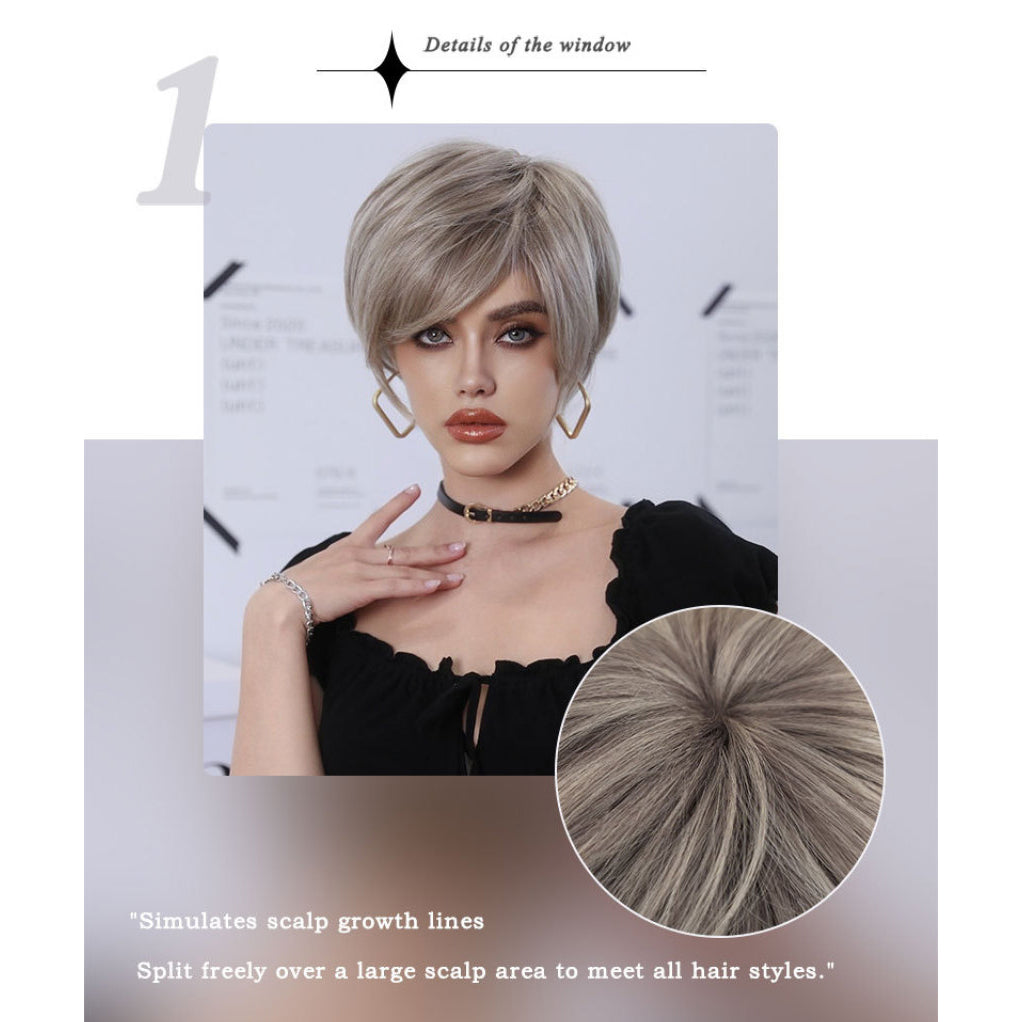 Elf Layered Platinum Short Wig