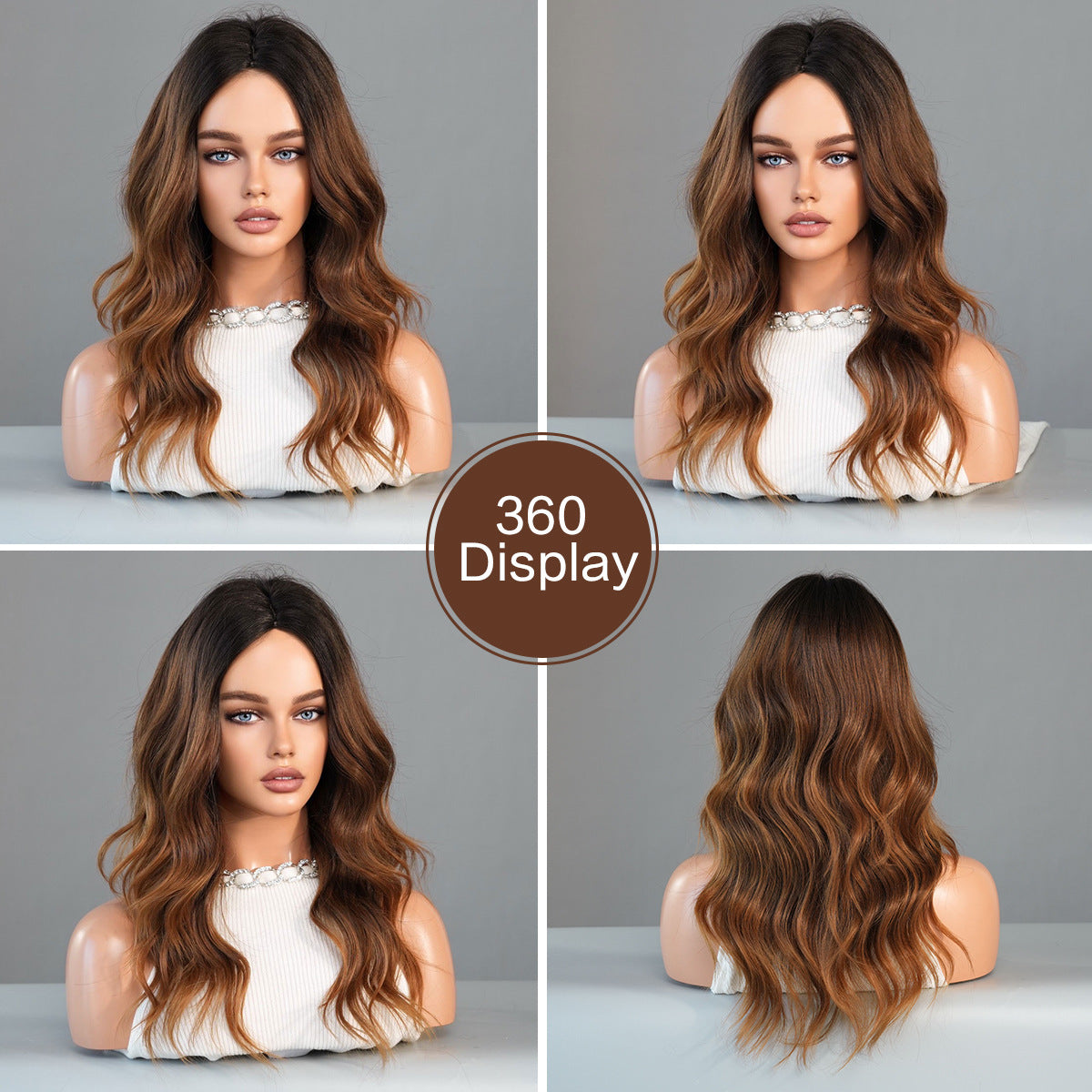 Ombre Brown Long Wave Wig