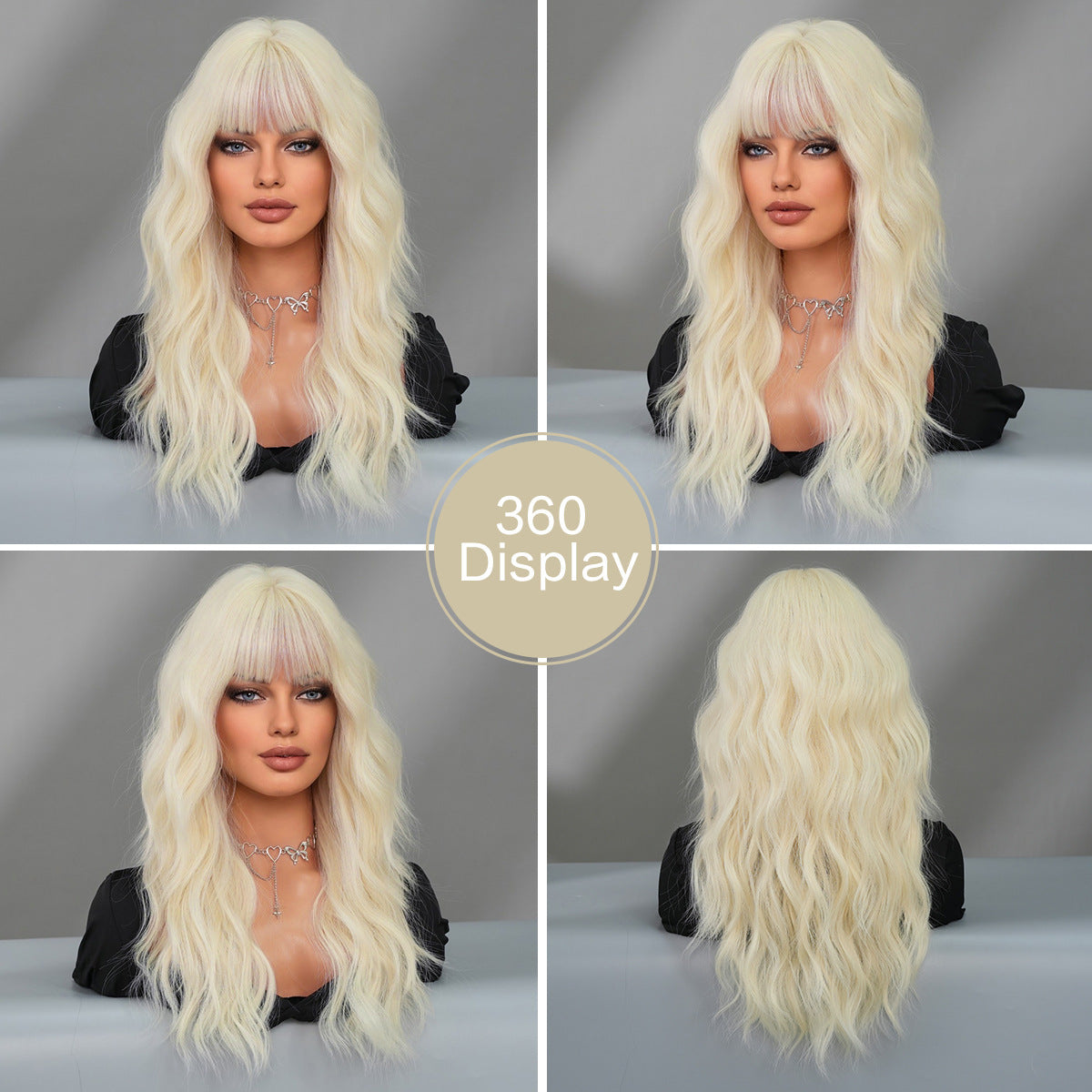 Mid-length Platinum Wig