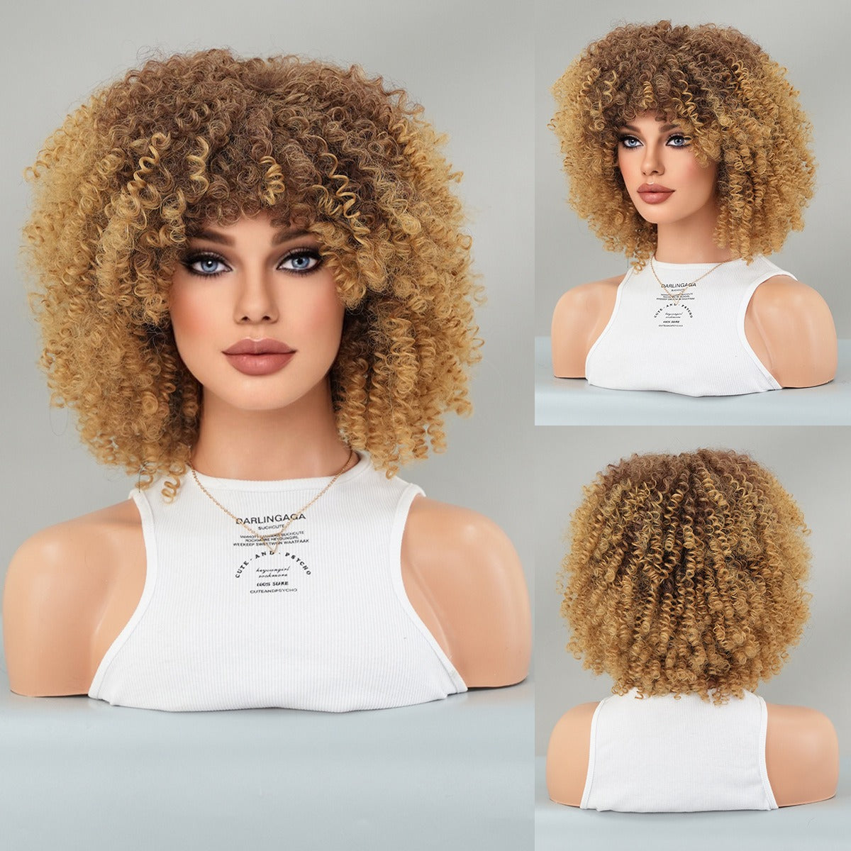 Elf Spring Coil Golden Brown Wig