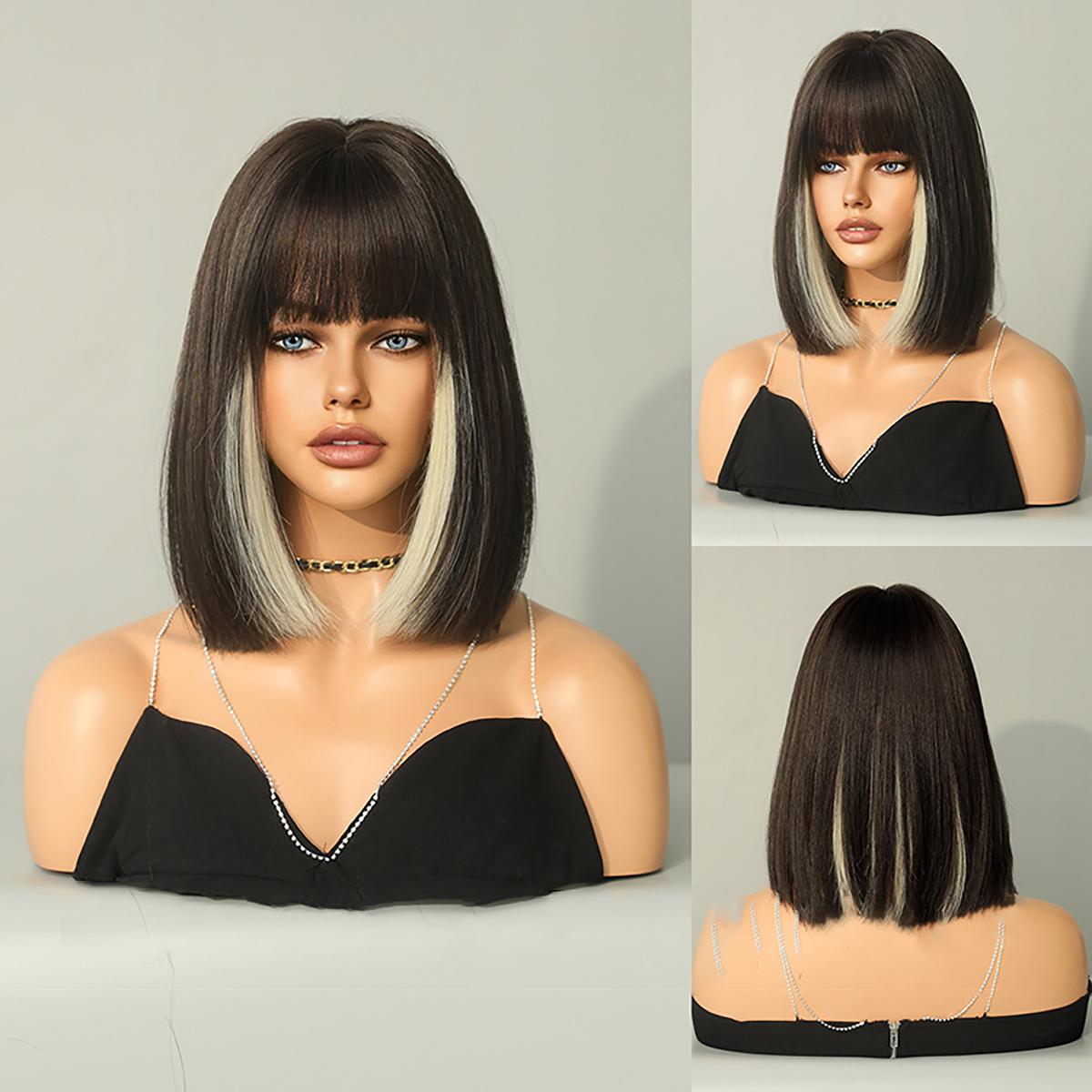 JK Bob Black Shoulder-length Wig