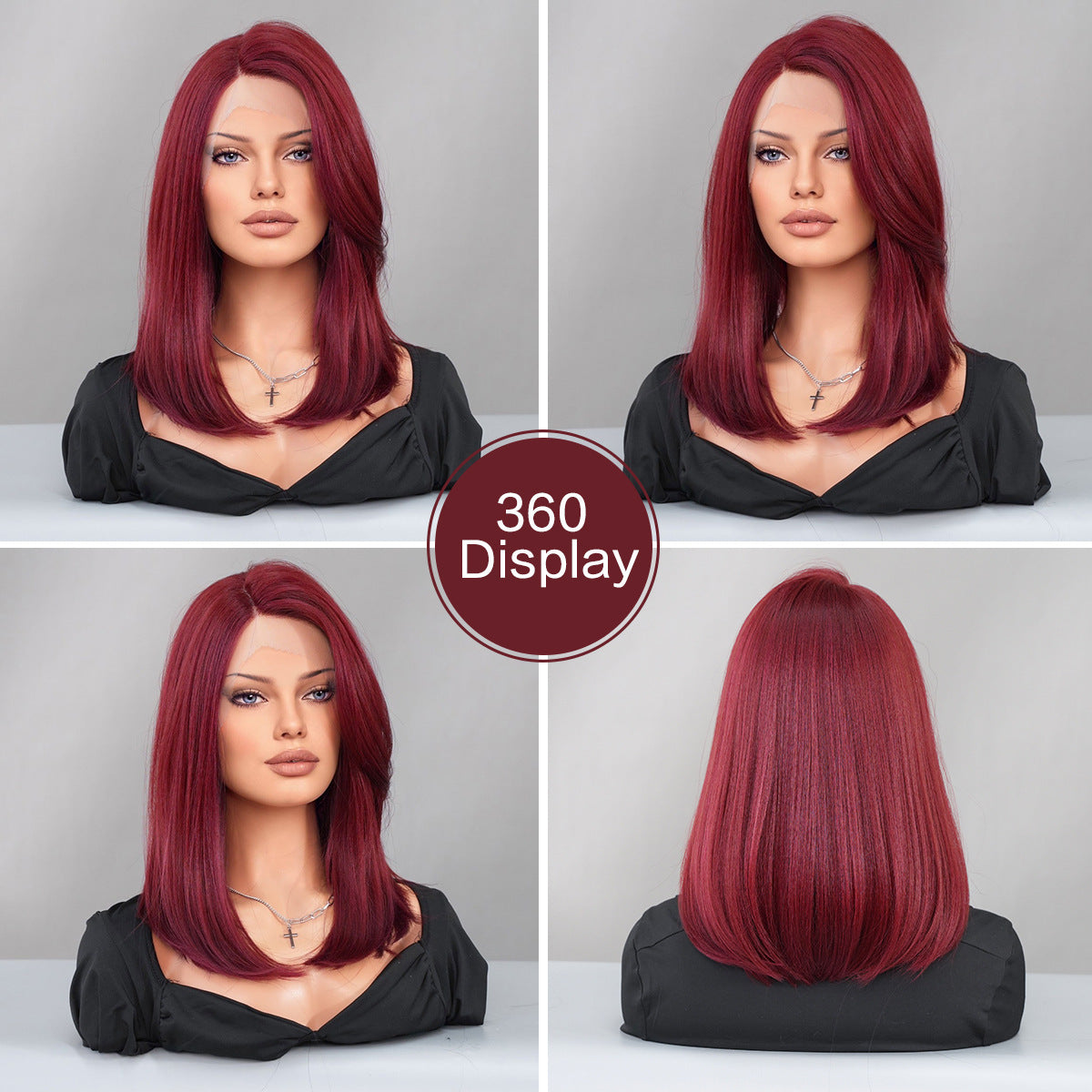 Lace Front Hand-Woven Crimson Wig