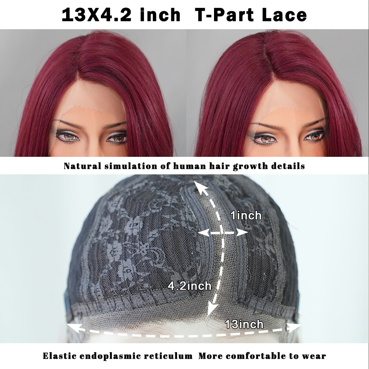 Lace Front Hand-Woven Crimson Wig