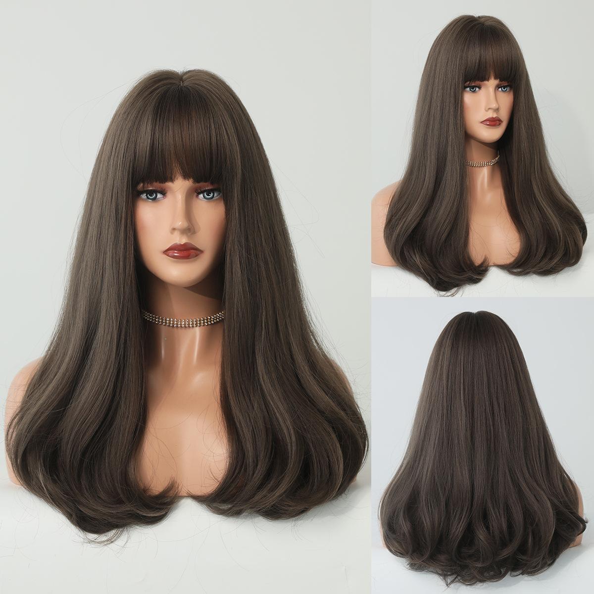 Wool Curly Platinum Long Wig