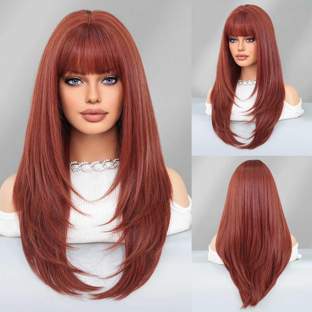 Black Golden Highlights Wig