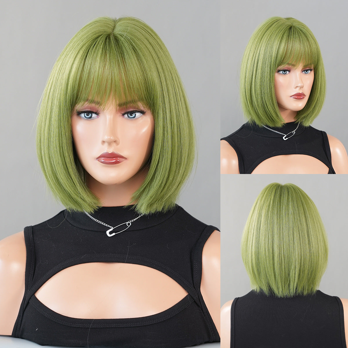 Short Straight Bob Black Wig