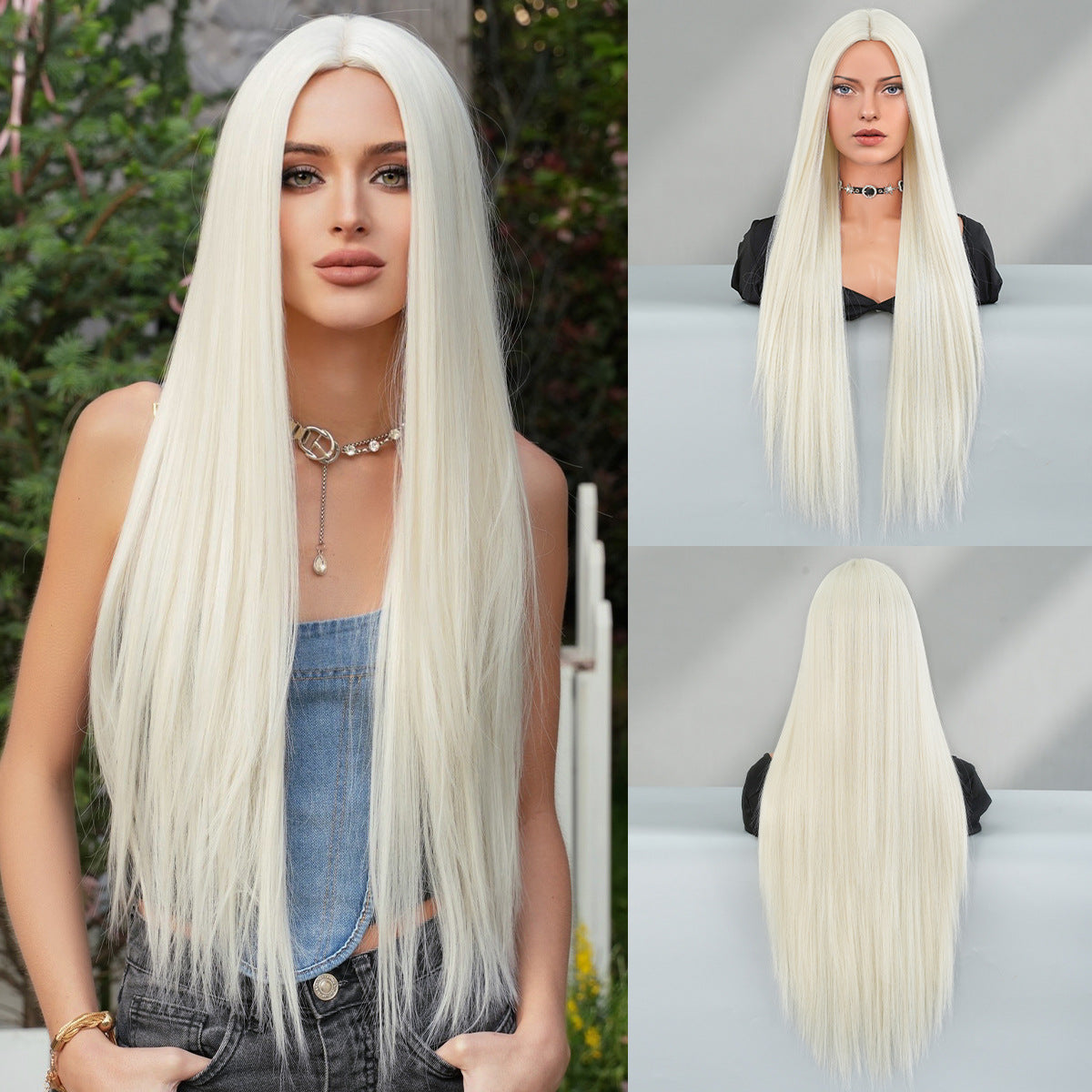 Blonde Long Straight Wig