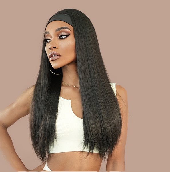 Black Headband Wigs