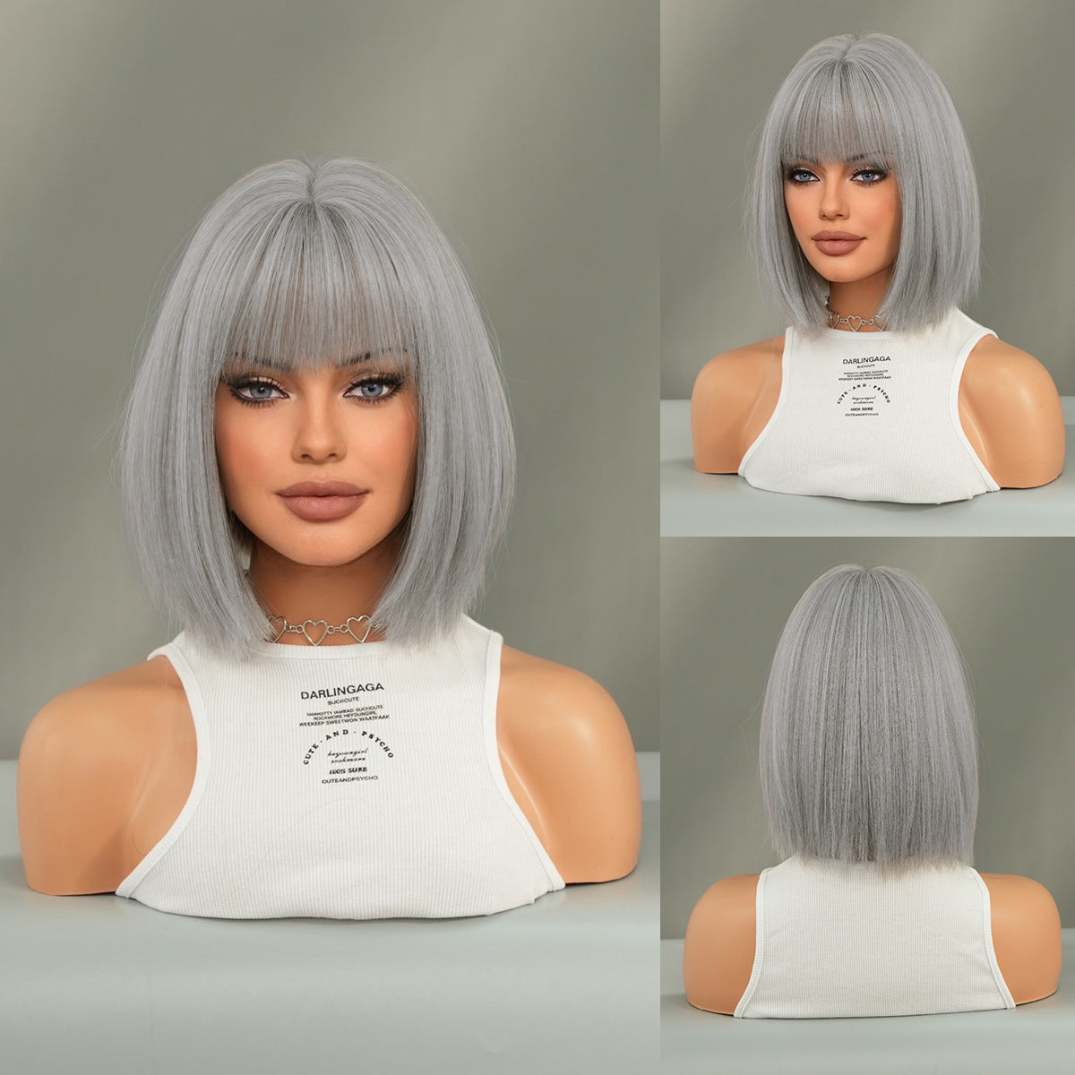 Short Straight Bob Black Wig