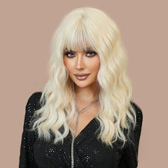 Mid-length Platinum Wig