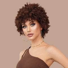 Elf Spring Coil Brown Short Wig