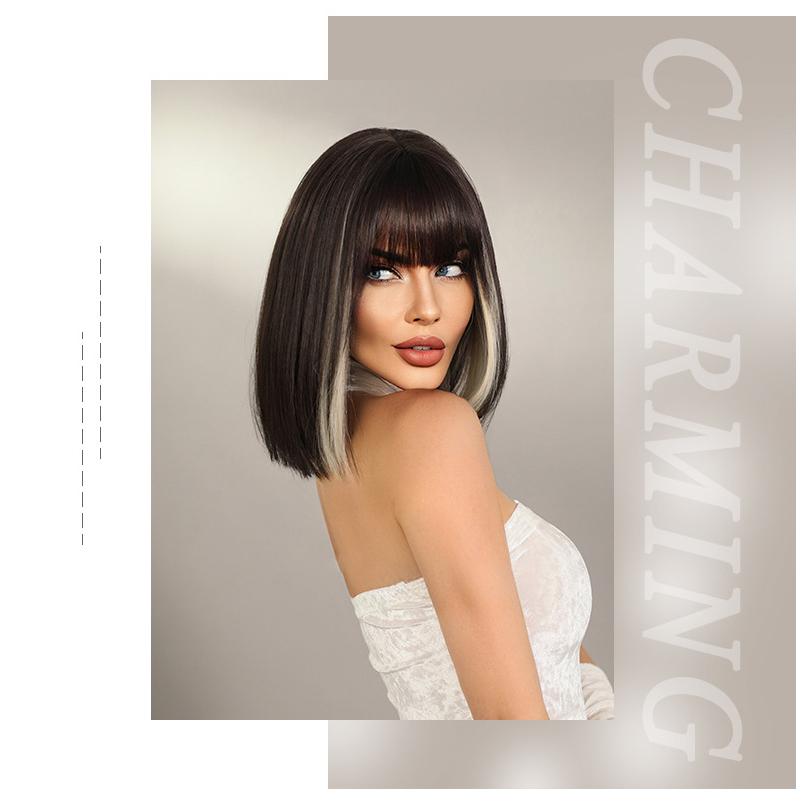 JK Bob Black Shoulder-length Wig